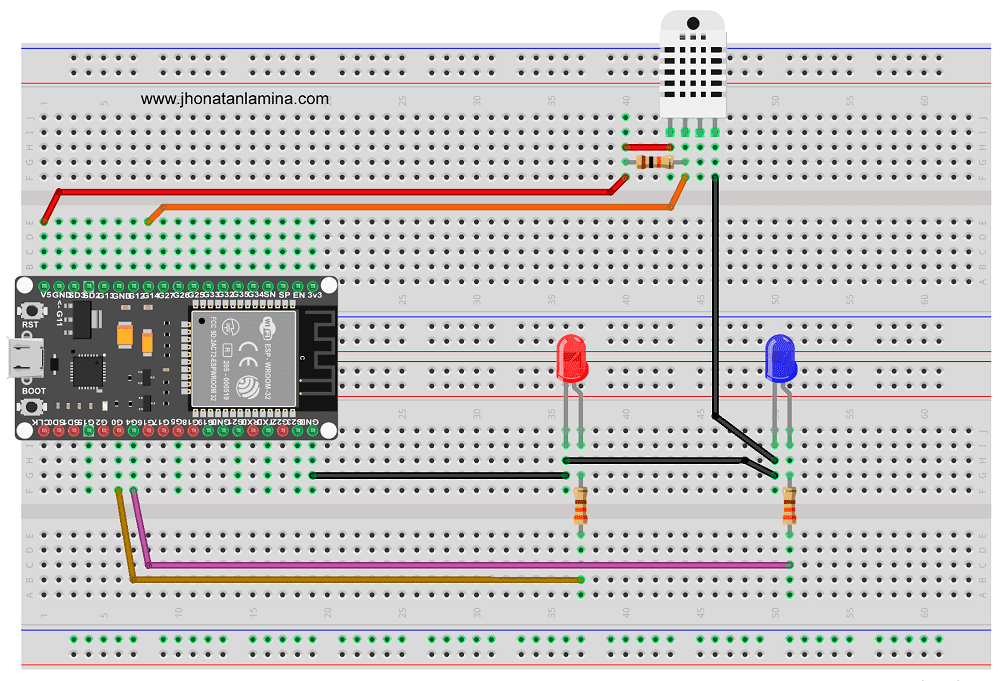 temperatura y humedad con micropython