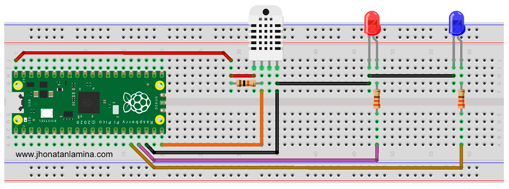 temperatura y humedad con micropython