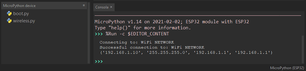 esp32 wifi micropython