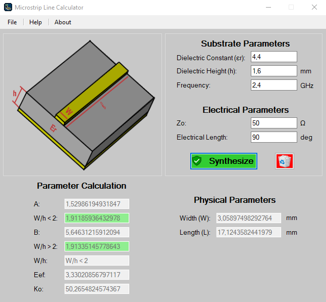 producto microstrip line calculator 02